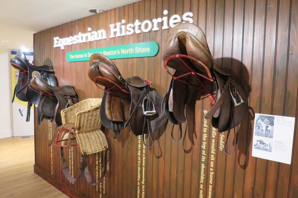 Saddles shown at the Wenham Museum